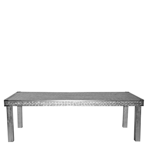 G. Silver Plaque Rectangle Table